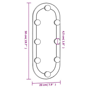 LED Wandspiegel Oval 20x50 cm