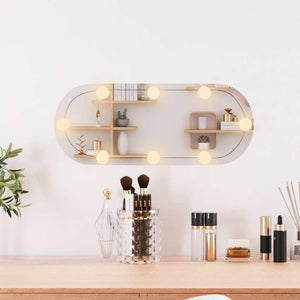 LED Wandspiegel Oval 20x50 cm