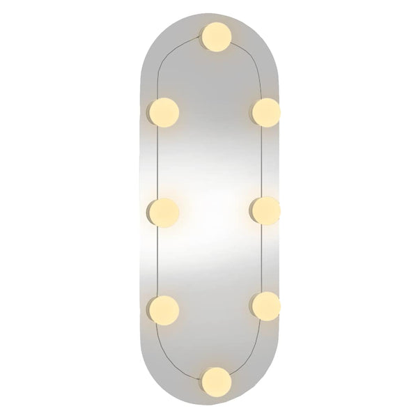 LED Wandspiegel Oval 20x50 cm