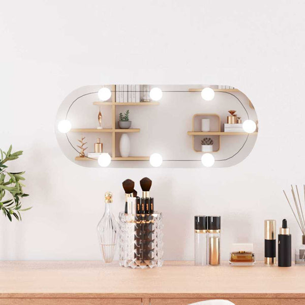 LED Wandspiegel Oval 20x50 cm