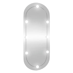 LED Wandspiegel Oval 25x60 cm