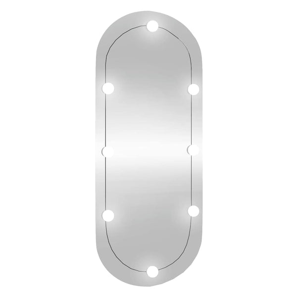 LED Wandspiegel Oval 25x60 cm