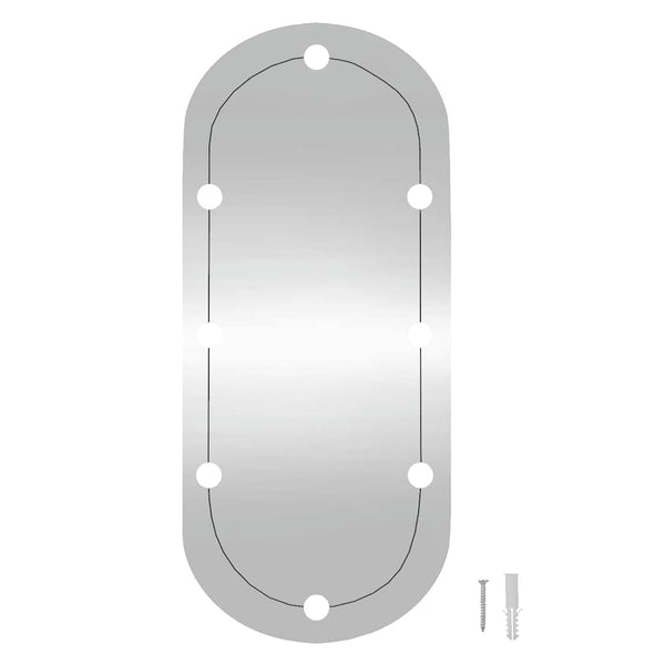 LED Wandspiegel Oval 25x60 cm