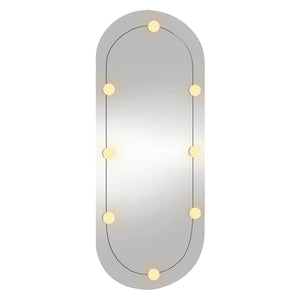 LED Wandspiegel Oval 25x60 cm