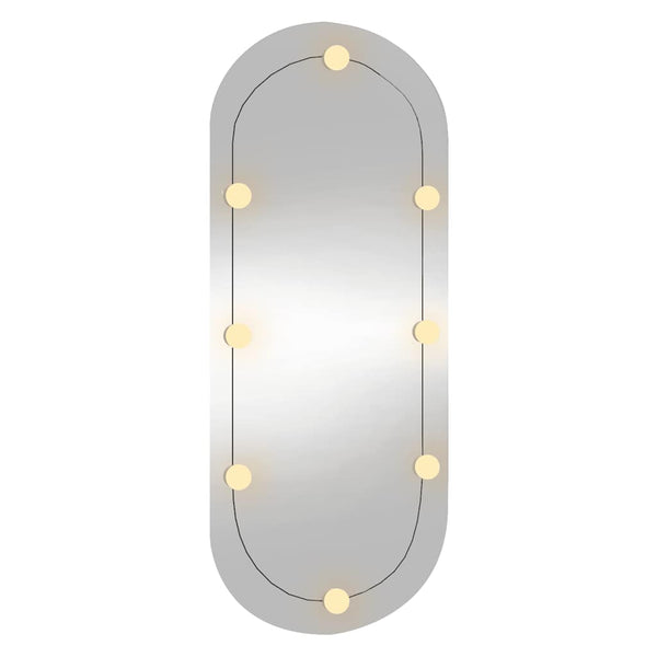 LED Wandspiegel Oval 25x60 cm