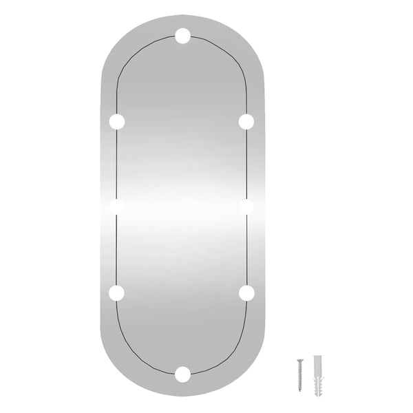 LED Wandspiegel Oval 30x70 cm