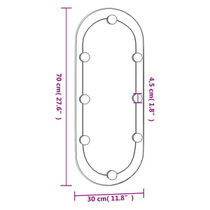LED Wandspiegel Oval 30x70 cm