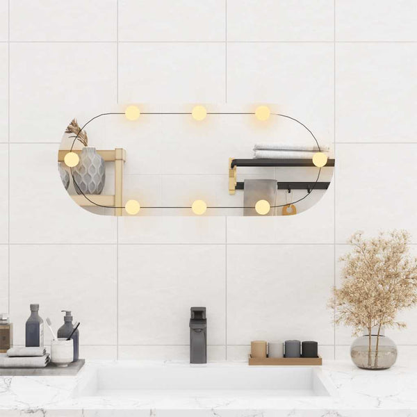 LED Wandspiegel Oval 30x70 cm