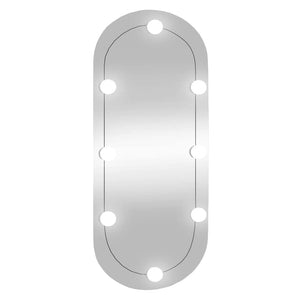 Wandspiegel mit LED-Beleuchtung Oval 35x80 cm