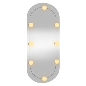 Wandspiegel mit LED-Beleuchtung Oval 35x80 cm