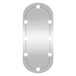 Wandspiegel mit LED-Beleuchtung Oval 35x80 cm