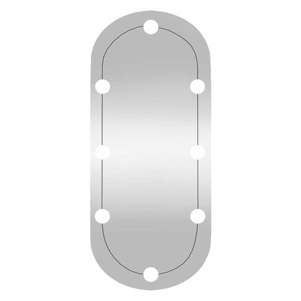 Wandspiegel mit LED-Beleuchtung Oval 35x80 cm