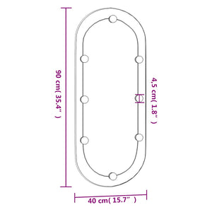 LED Wandspiegel Oval 40x90 cm