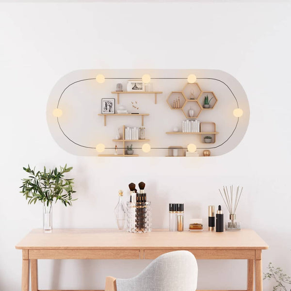 LED Wandspiegel Oval 40x90 cm