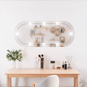 LED Wandspiegel Oval 40x90 cm