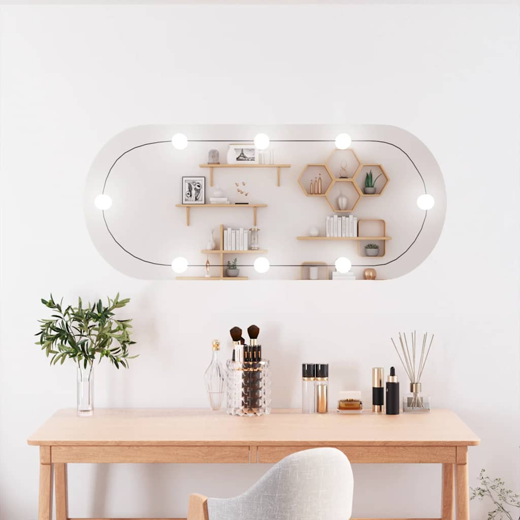 LED Wandspiegel Oval 40x90 cm