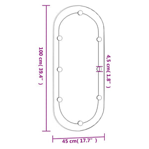 Wandspiegel mit LED-Beleuchtung Oval 45x100 cm
