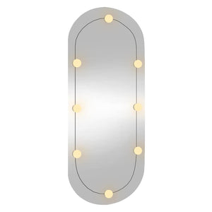 Wandspiegel mit LED-Beleuchtung Oval 45x100 cm