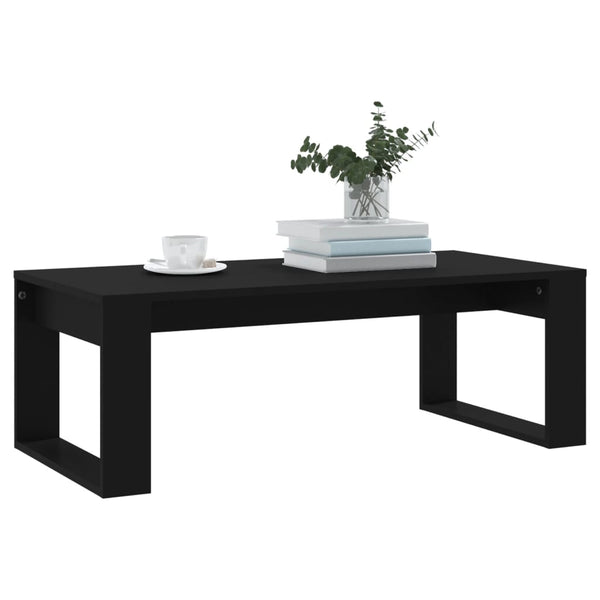 Schwarzer Couchtisch 102x50 cm