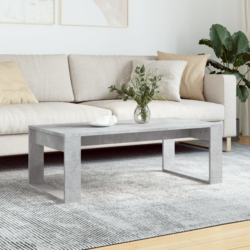 Betongrauer Couchtisch, 102 cm