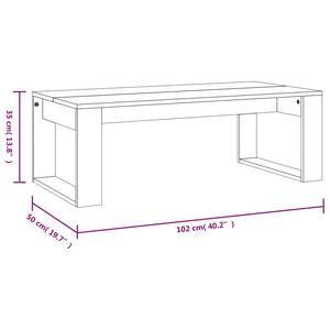 Grauer Couchtisch Sonoma, 102 cm