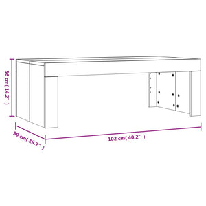 Schwarzer Couchtisch 102x50 cm