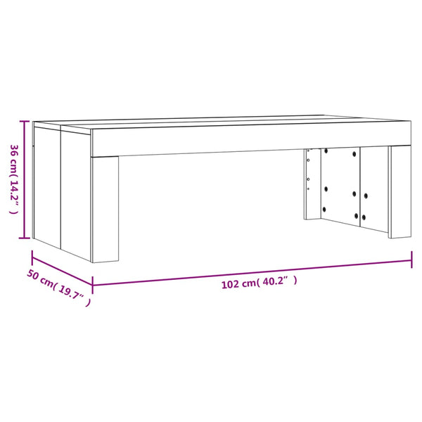 Schwarzer Couchtisch 102x50 cm