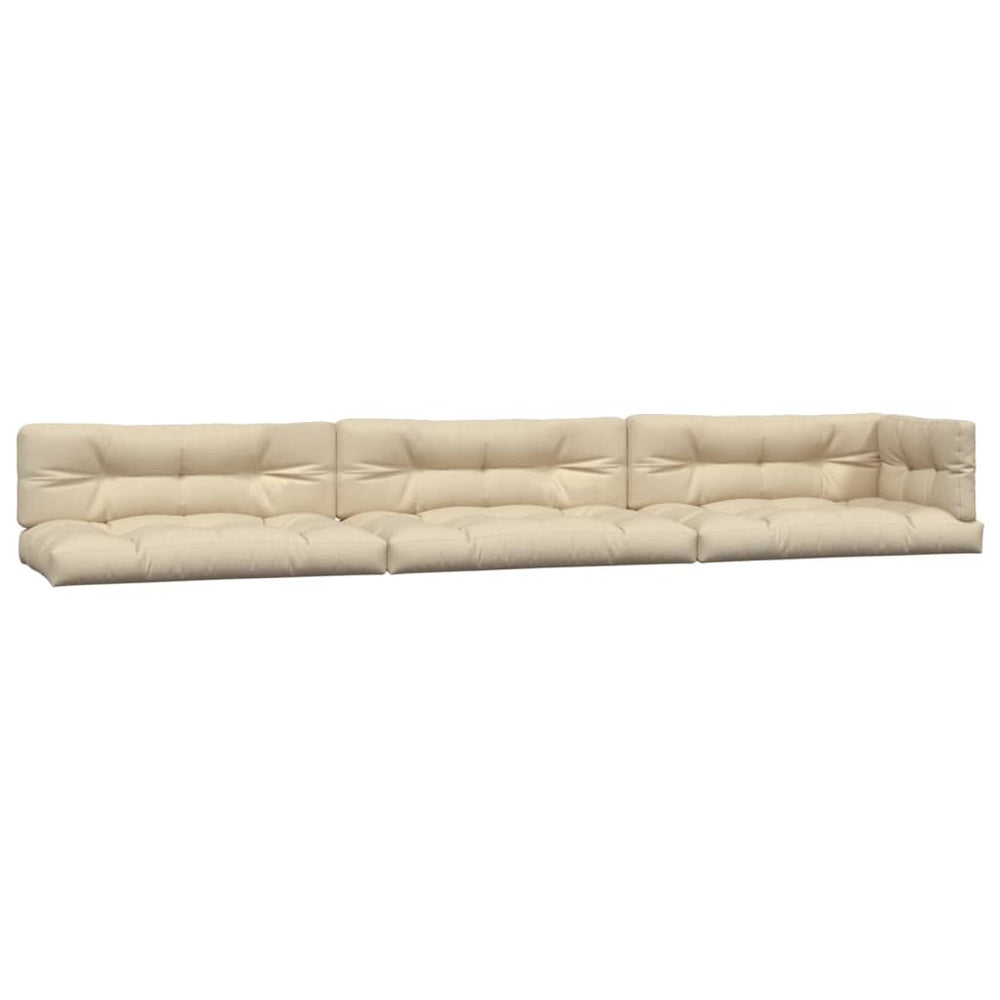 7-teiliges Palettenkissen-Set, Beige