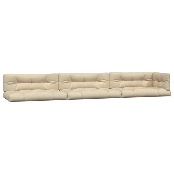 7-teiliges Palettenkissen-Set, Beige