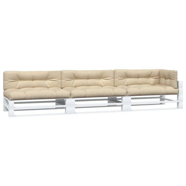 7-teiliges Palettenkissen-Set, Beige