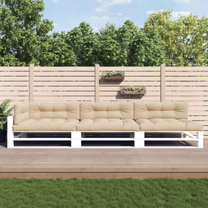 7-teiliges Palettenkissen-Set, Beige