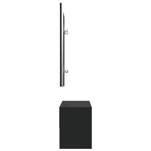 vidaXL Ensemble de porte-manteaux Noir Bois d'ingénierie