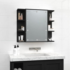 LED Spiegelschrank Schwarz 70x60 cm