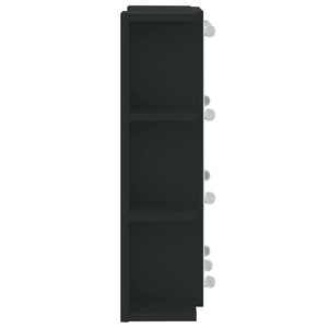 LED Spiegelschrank Schwarz 70x60 cm