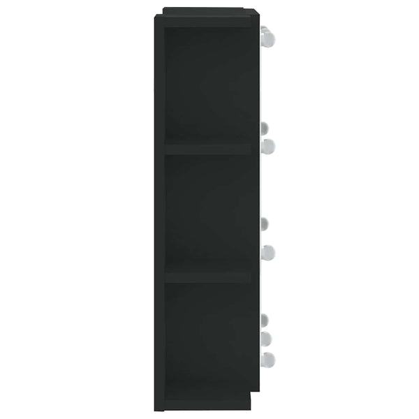 LED Spiegelschrank Schwarz 70x60 cm