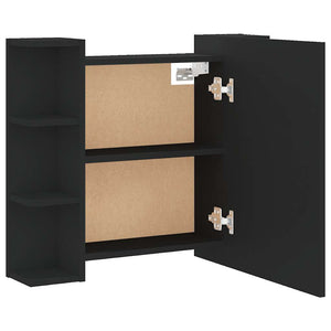 LED Spiegelschrank Schwarz 70x60 cm