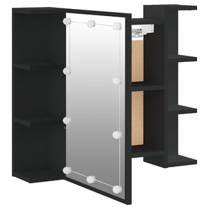 LED Spiegelschrank Schwarz 70x60 cm