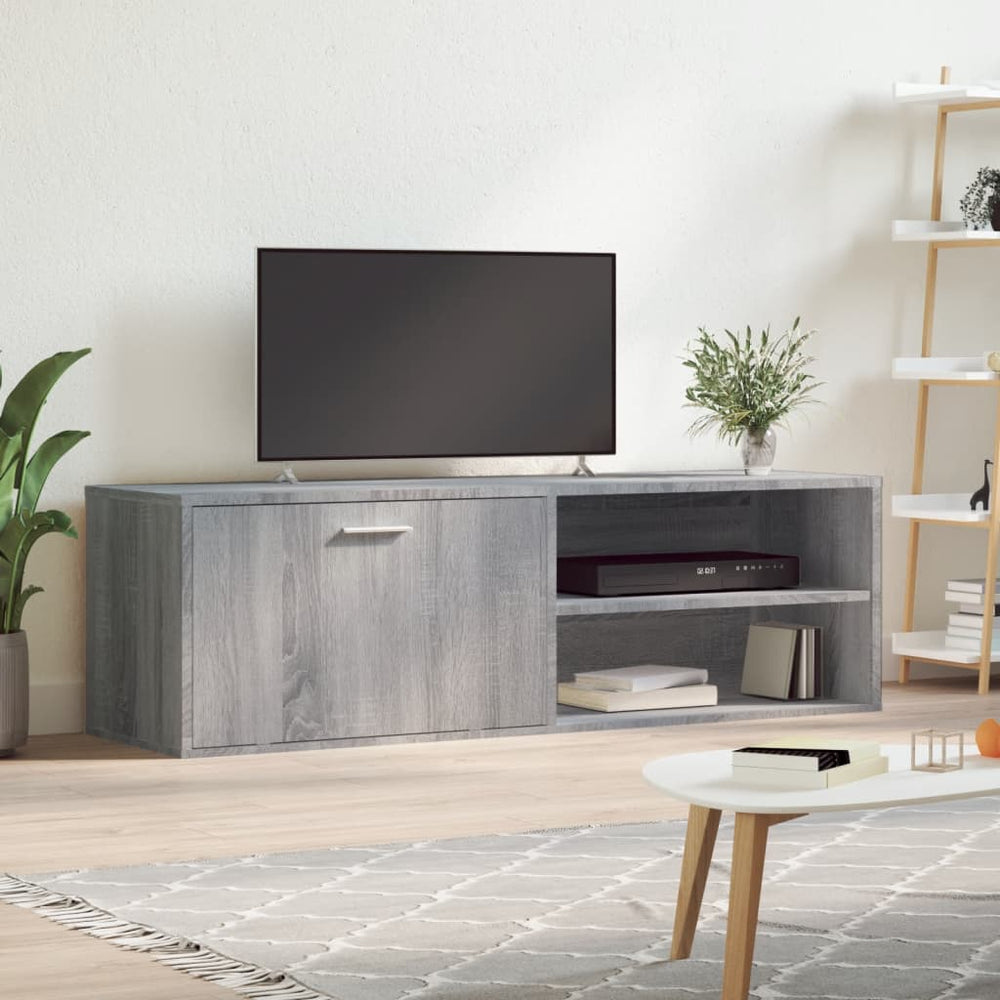 vidaXL Meuble TV Gris Sonoma 120x34x37 cm Aggloméré