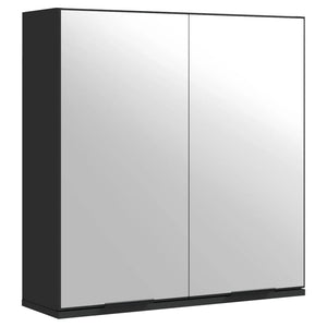 Schwarzer Spiegelschrank 64x20x67 cm