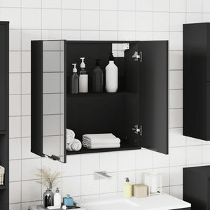 Schwarzer Spiegelschrank 64x20x67 cm