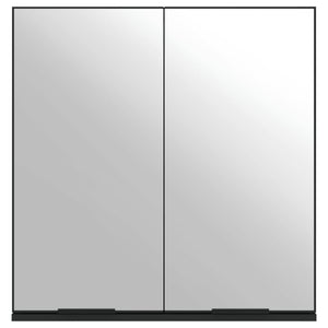 Schwarzer Spiegelschrank 64x20x67 cm