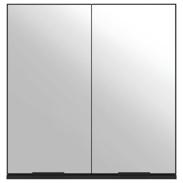 Schwarzer Spiegelschrank 64x20x67 cm