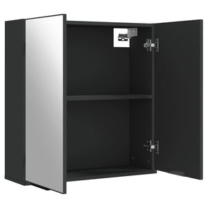 Schwarzer Spiegelschrank 64x20x67 cm