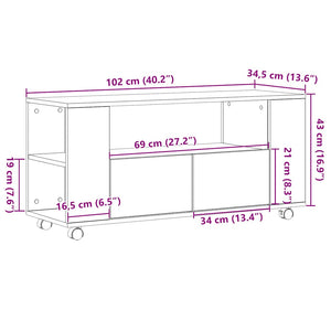 TV-Schrank Sonoma Eiche 102 cm