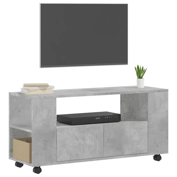 Meuble TV vidaXL gris béton 102x34,5x43 cm bois d'ingénierie