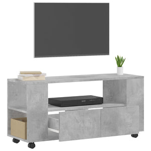 Meuble TV vidaXL gris béton 102x34,5x43 cm bois d'ingénierie
