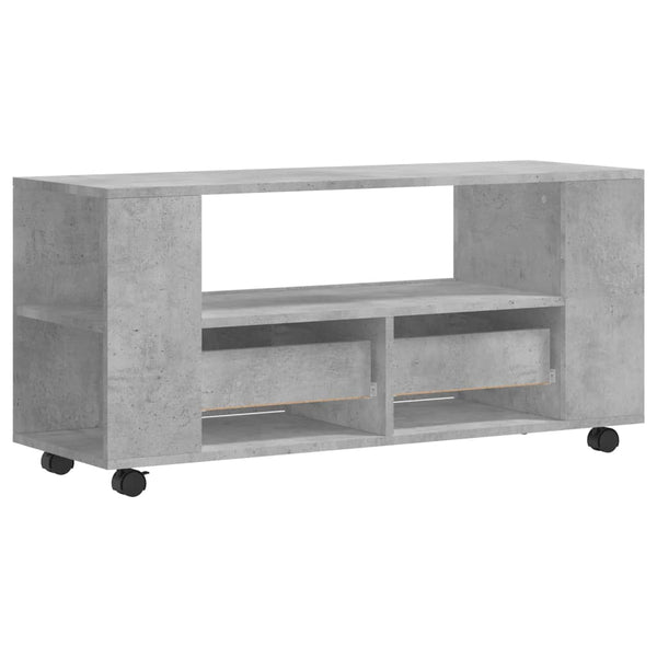 Meuble TV vidaXL gris béton 102x34,5x43 cm bois d'ingénierie