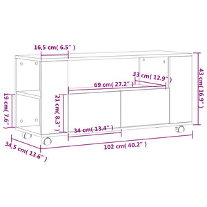 TV-Schrank Grau Sonoma 102 cm