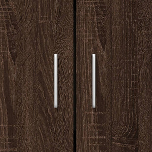 Bücherschrank Braun Eichenoptik, 115 cm hoch