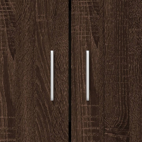 Bücherschrank Braun Eichenoptik, 115 cm hoch